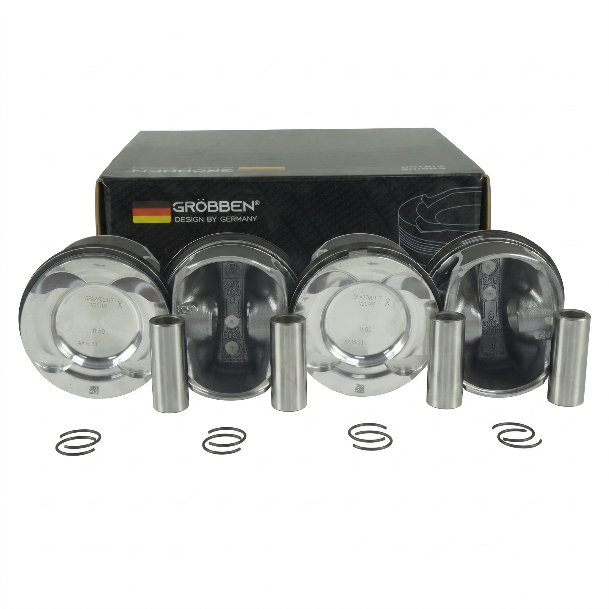Kit Pistão MERCEDES M270.910 1.6T 0.50 (4unid) - Grobben