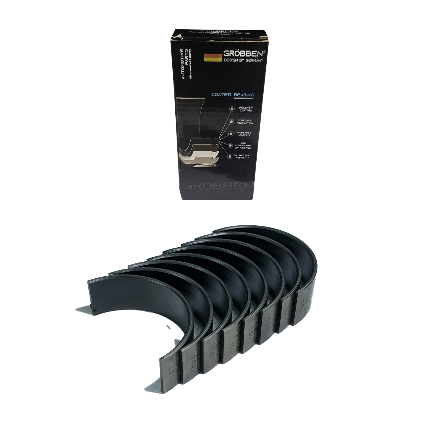 Bronzina de Biela com Tratamento BMW N46 2.0 16V 0.25 (8unid) - Grobben