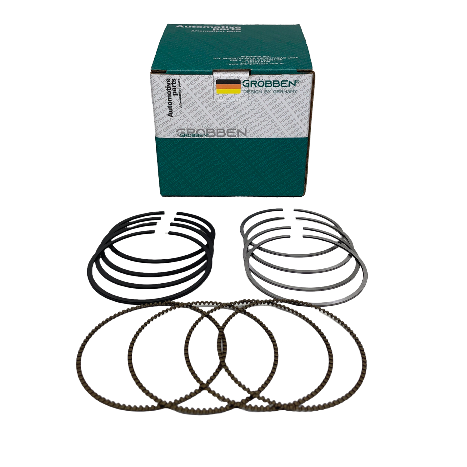 Anéis de pistão MINI N12 N13 N14 N18 1.6T GASOLINA STD 77MM 1.2X1.5X2.0MM - Grobben