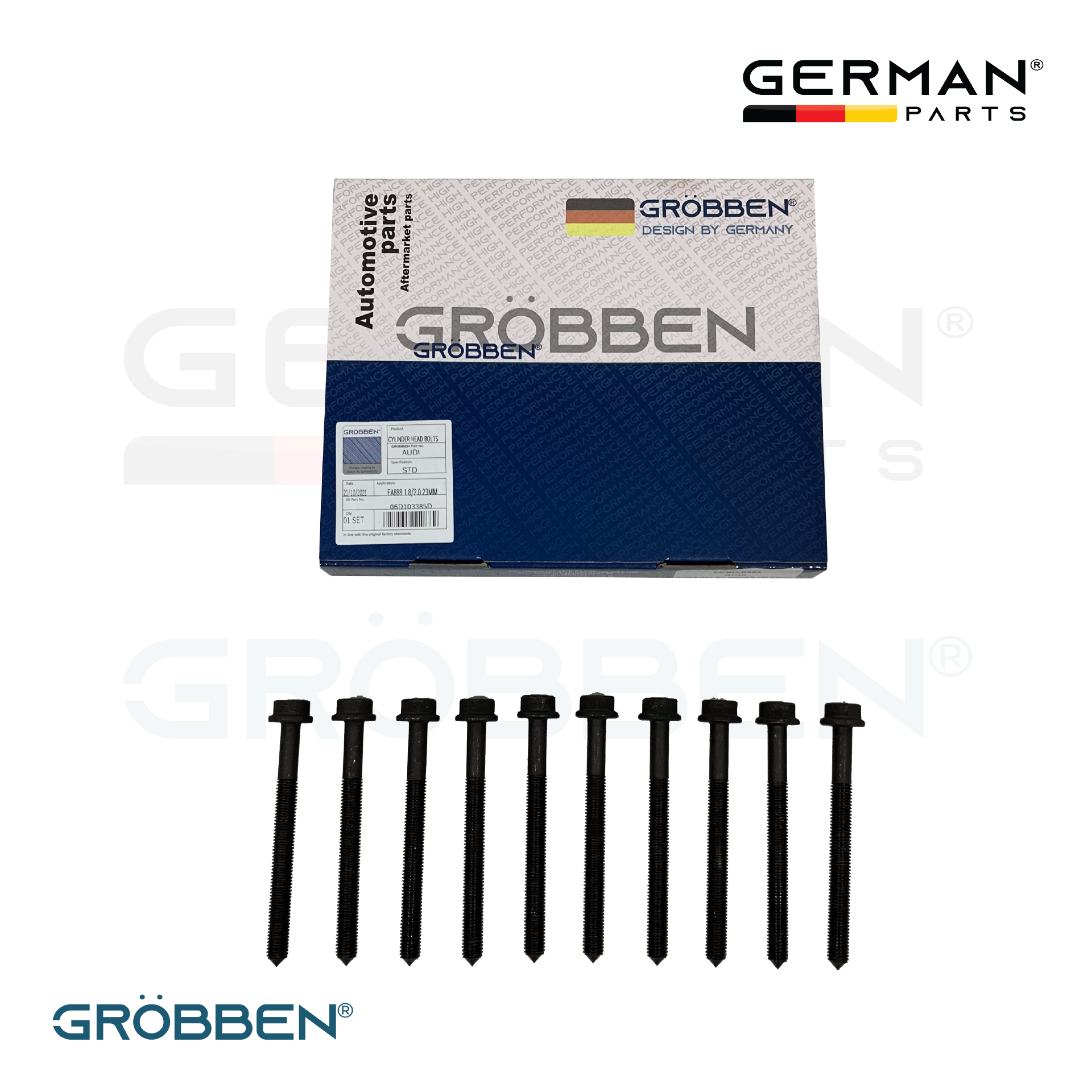 Parafuso de Cabeçote AUDI EA888 1.8T/2.0T 23mm III GEN (10un) - Grobben - Imagem 2