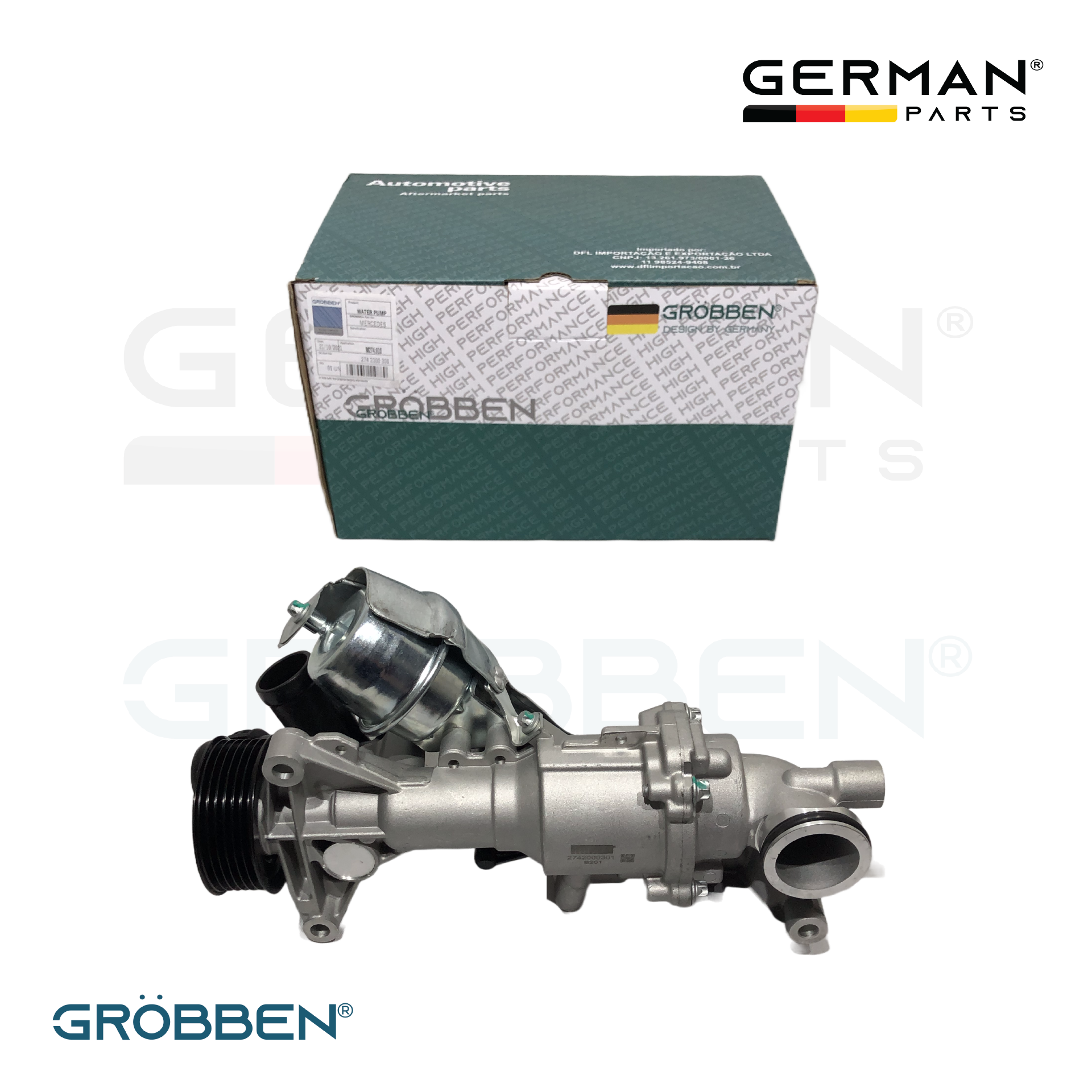 BOMBA DE ÁGUA MERCEDES M274.910 / 920 1.6T 2.0T - Grobben - Imagem 2