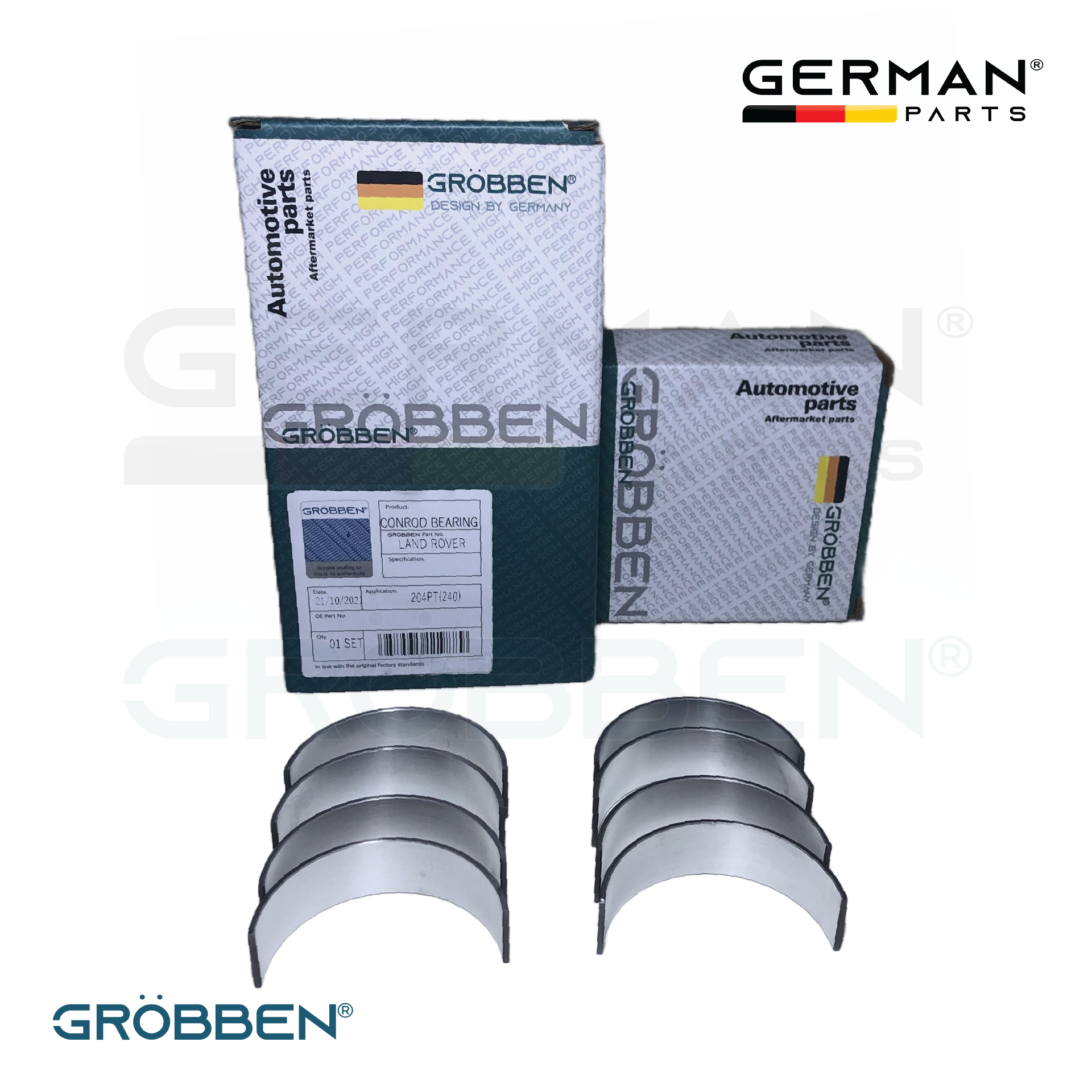 Bronzina de biela LAND ROVER 204PT 240HP 2.0T 0.50 (8unid) - Grobben S/UNHA - Imagem 2