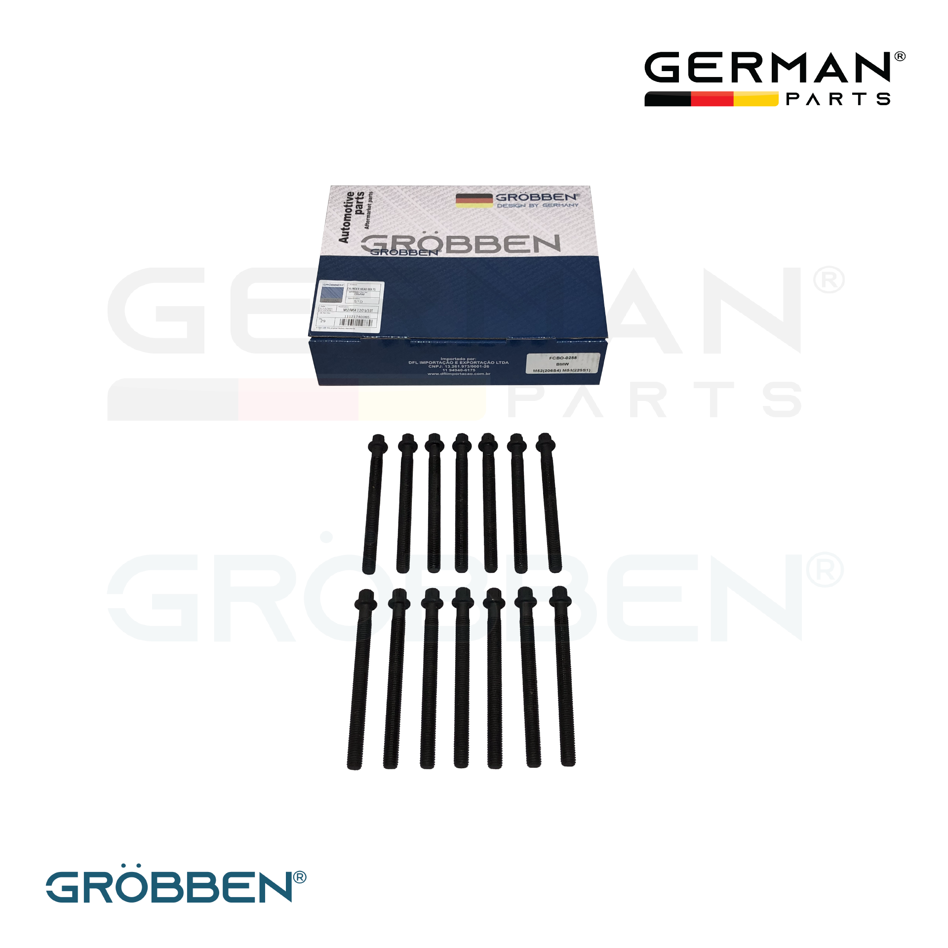 Parafuso de Cabeçote BMW M52B20 / M54B22 2.5L / 3.0L - Grobben - Imagem 2