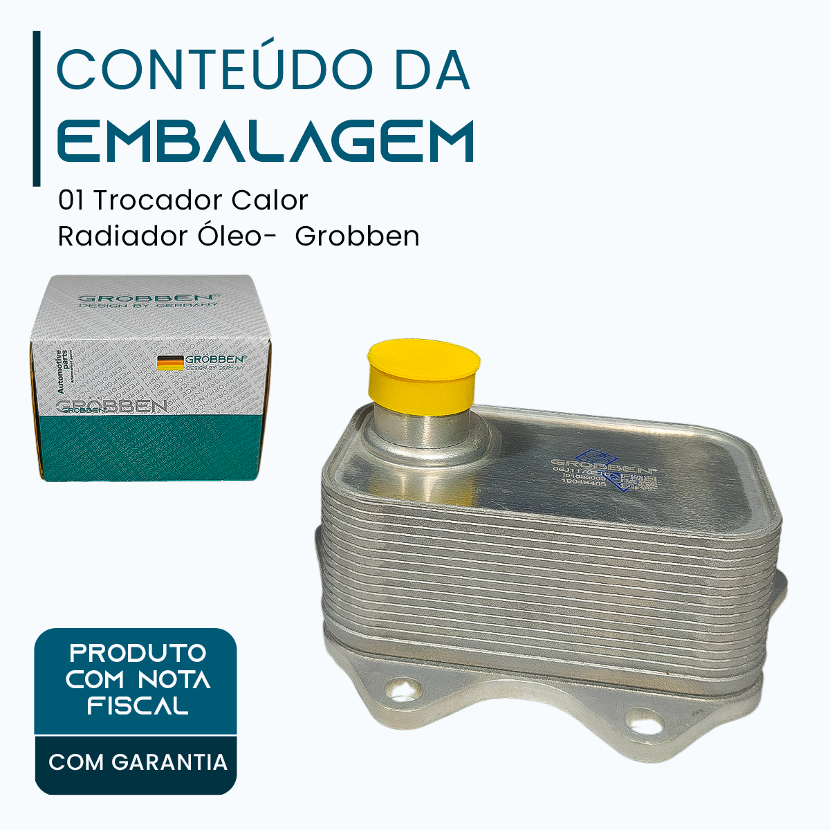 Trocador Calor Radiador Óleo AUDI EA888 2 GEN 06J117021 J - Grobben - Imagem 2
