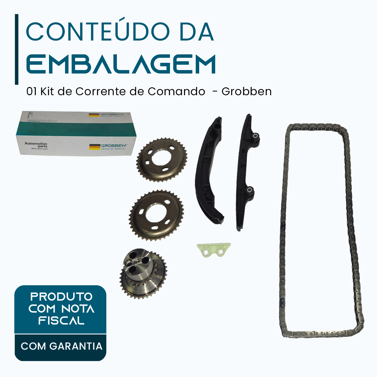 Kit de Corrente de Comando LAND ROVER 224DT 2.2T DIESEL - Grobben - Imagem 2