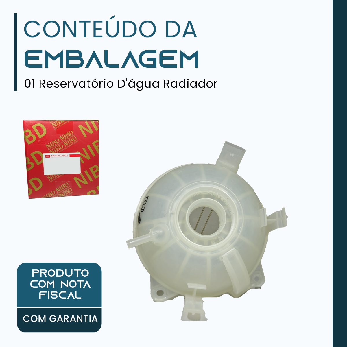 Reservatório D'água Radiador AUDI/VOLKSWAGEN (1K0 121 407 A) -NIBD - Imagem 2