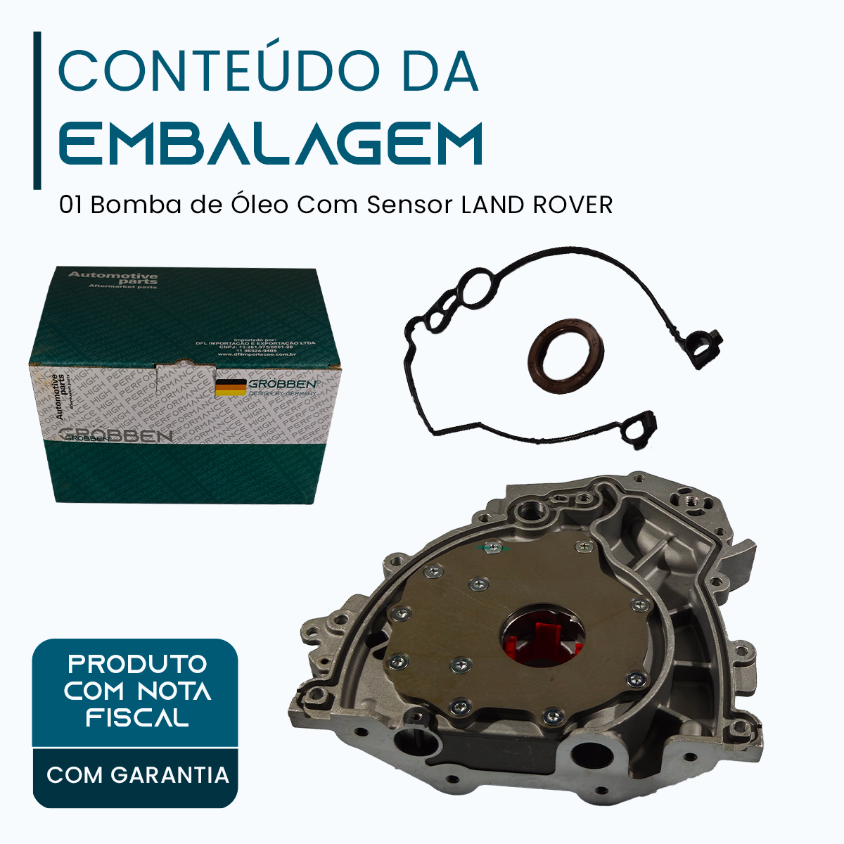 Bomba de Óleo Com Sensor LAND ROVER 306DT DIESEL 3 .0T - Grobben - Imagem 2