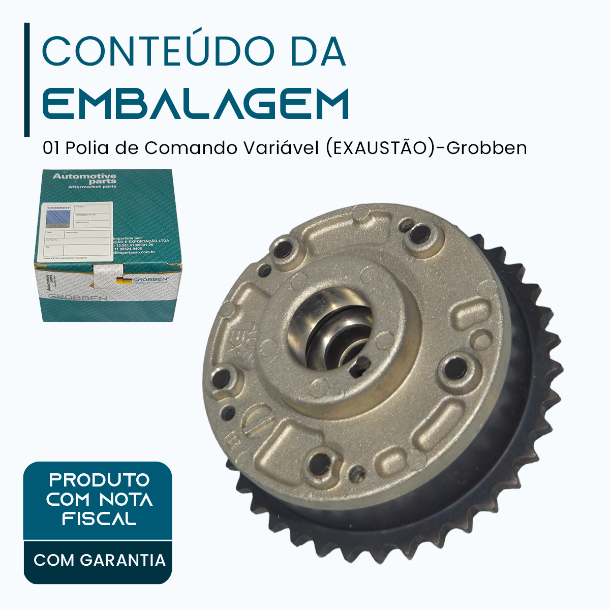 Polia de Comando Variável BMW N46 2.0L (EXAUSTÃO) -Grobben - Imagem 2