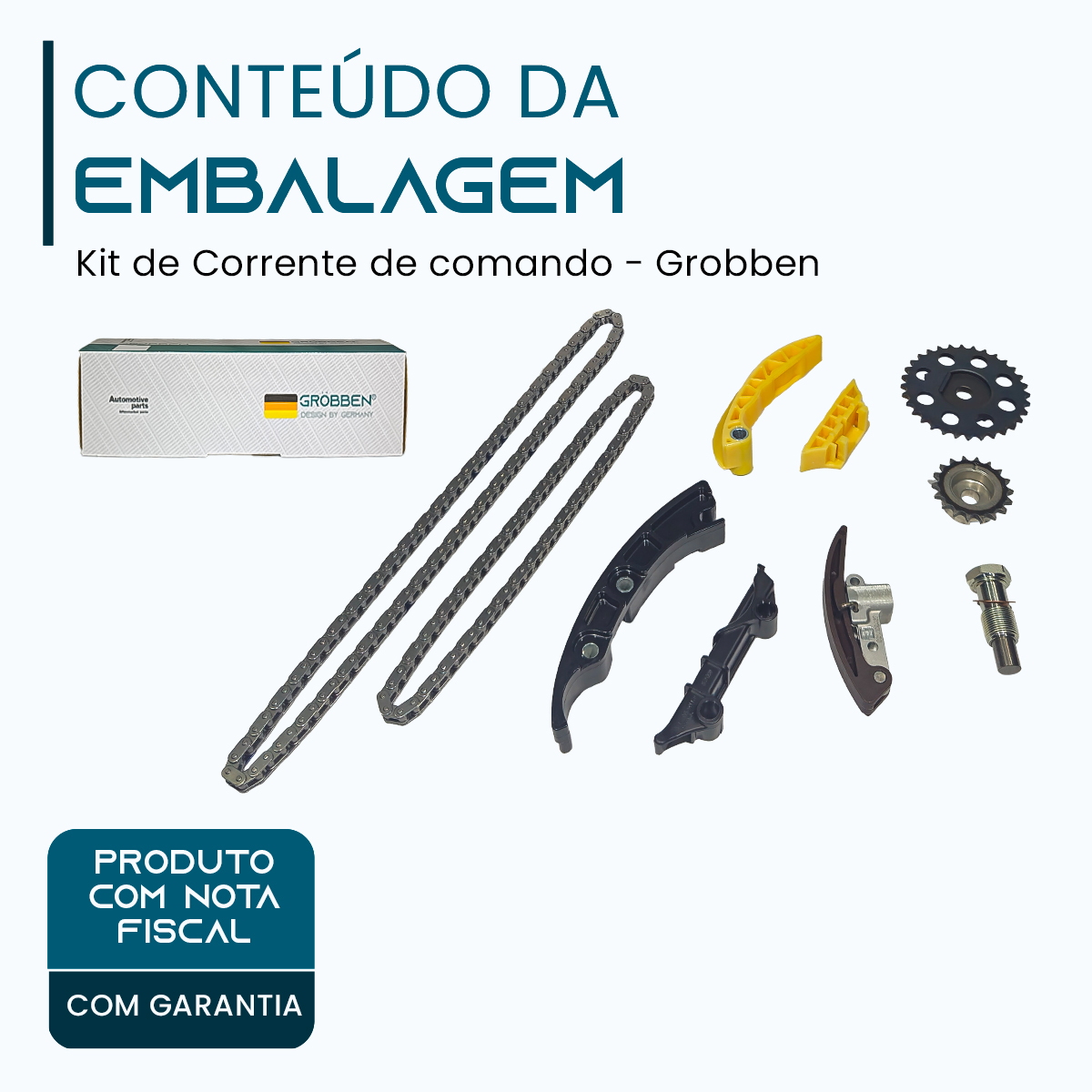 Kit de Corrente de comando AUDI 2.8 Vr6 12v Aaa Abv- Grobben - Imagem 2