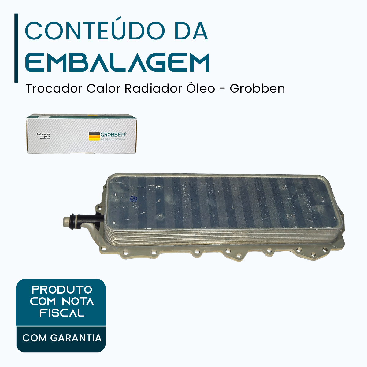 Trocador Calor Radiador Óleo LAND ROVER 306PS 3.0T GAS V6- Grobben - Imagem 2