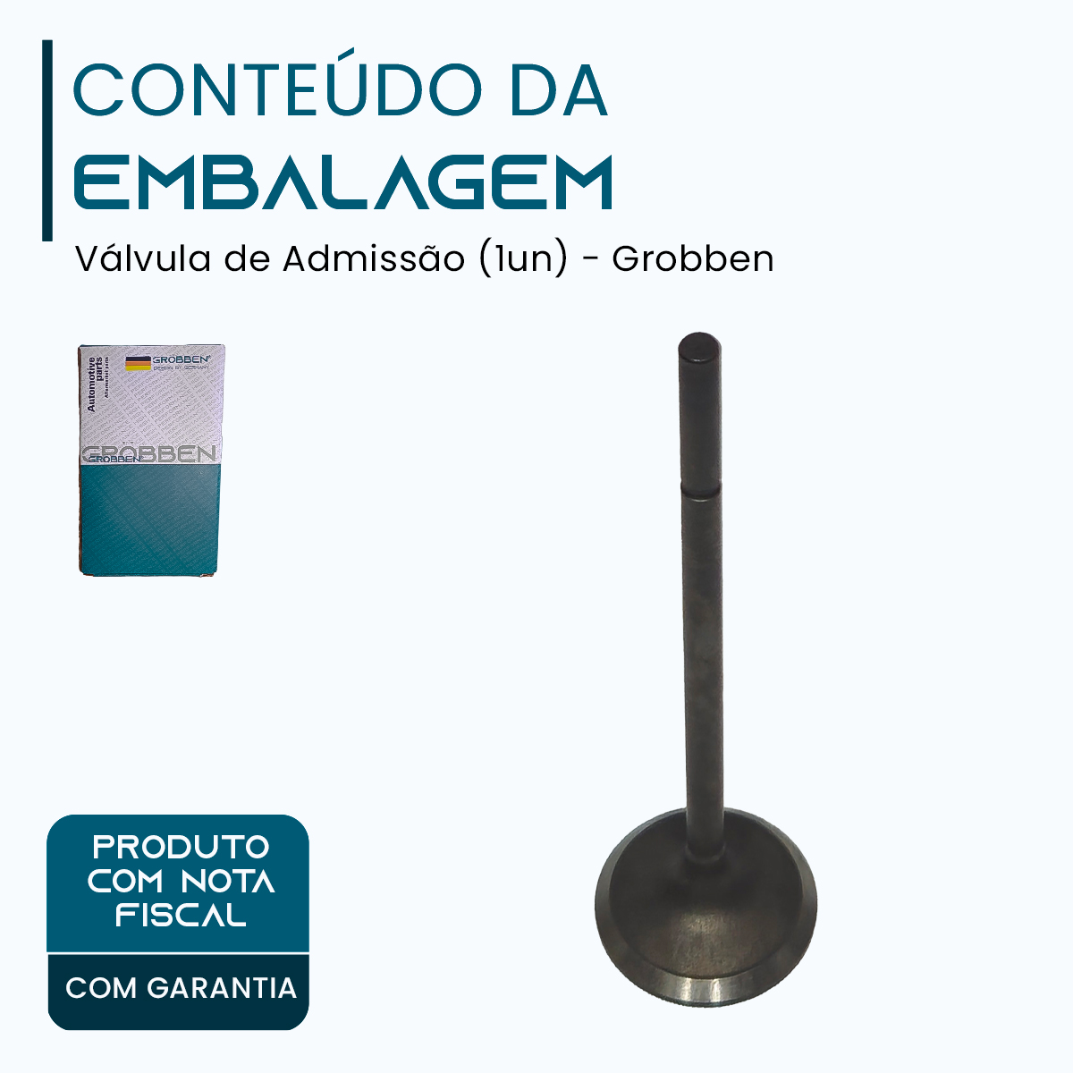 Valvula de ADMISSÃO LAND ROVER 306PS 3.0T GASOLINA (1un) - Grobben - Imagem 2
