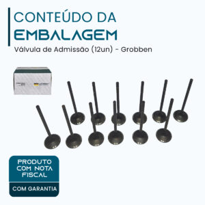 Valvula de ADMISSÃO LAND ROVER 306PS 3.0T GASOLINA (12un) - Grobben