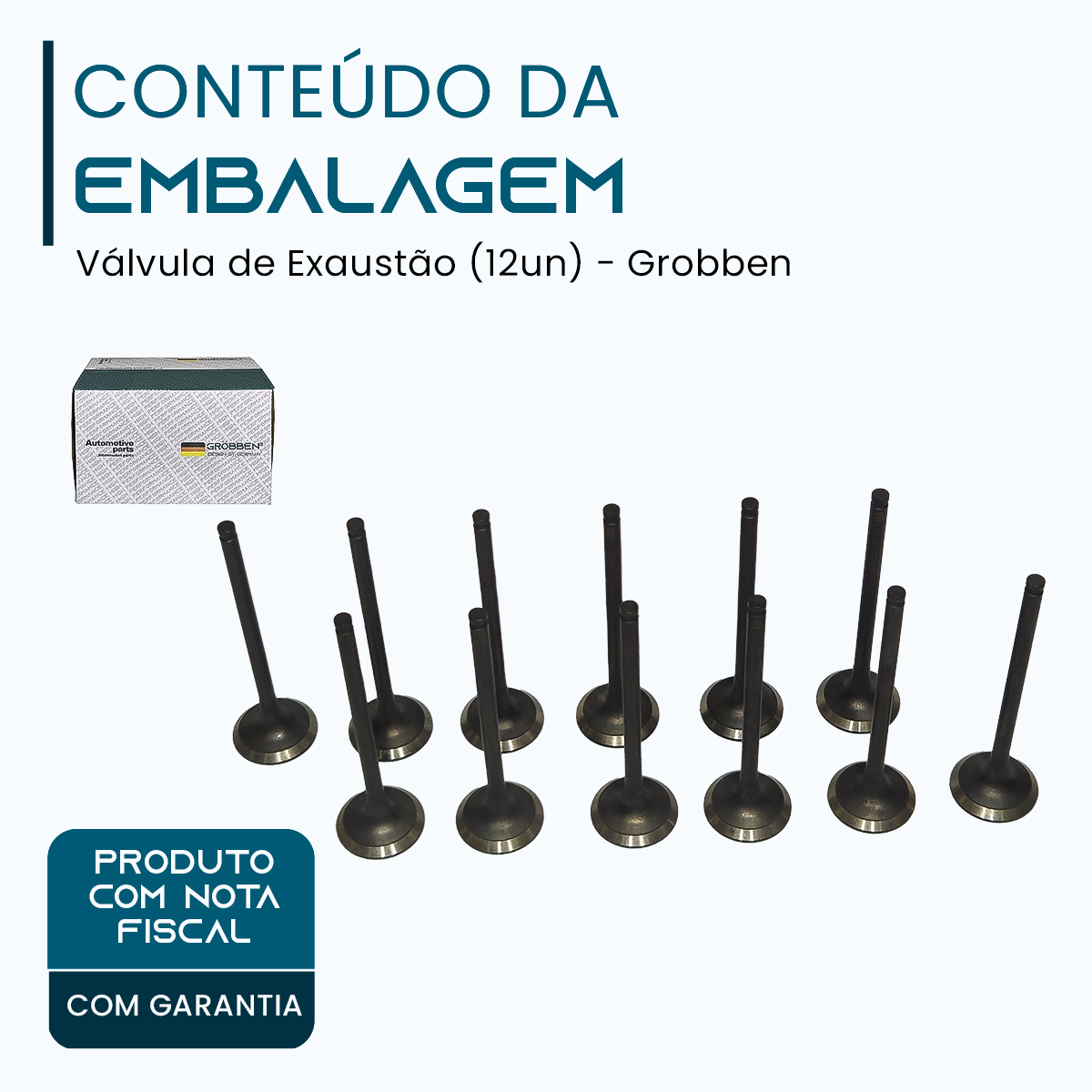 Valvula de EXAUSTÂO LAND ROVER 306PS 3.0T GASOLINA (12un) - Grobben - Imagem 2