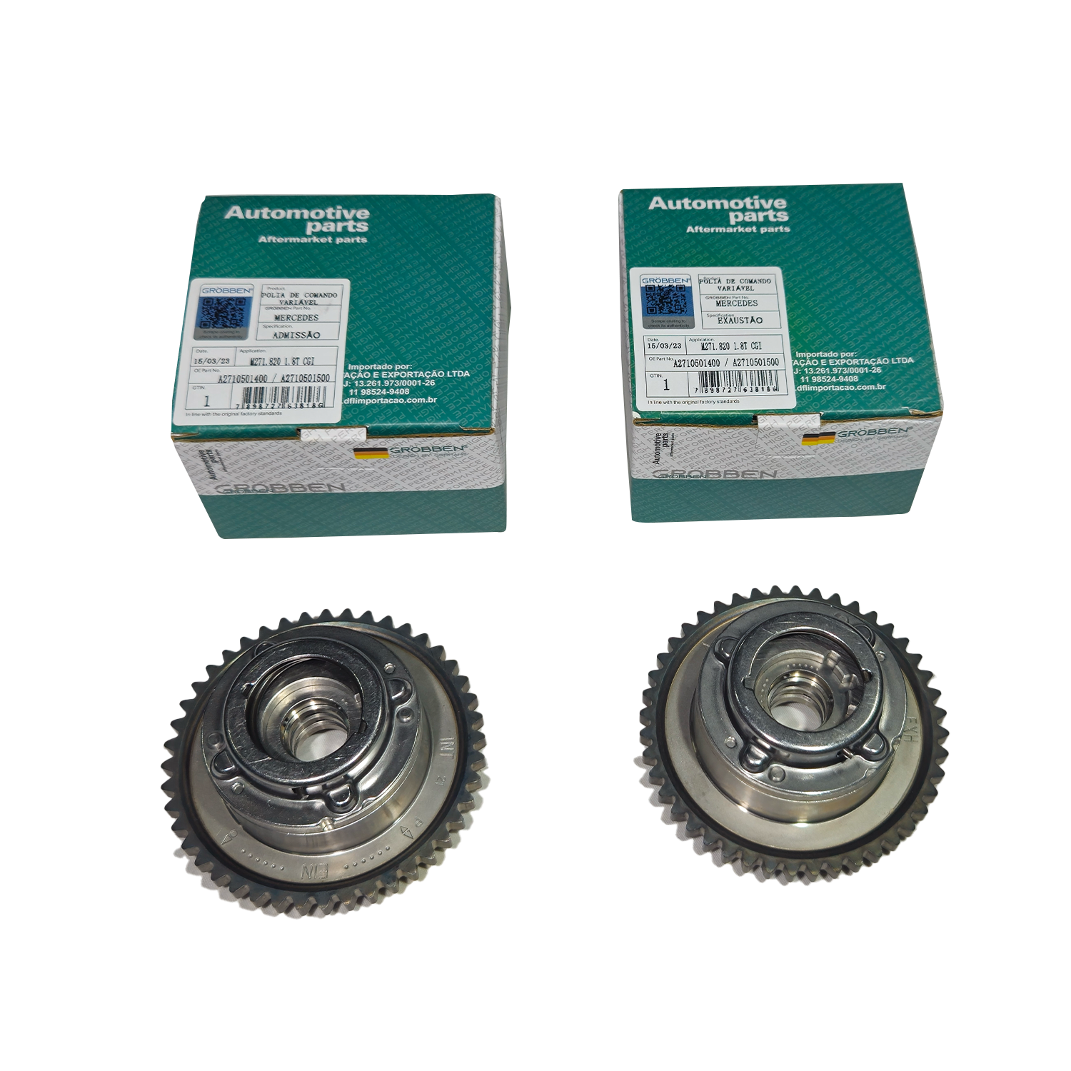 COMBO Polia de Comando Variável MERCEDES M271.820 / M271.860 1.8 2.0 Turbo (Admissão e Exaustão)