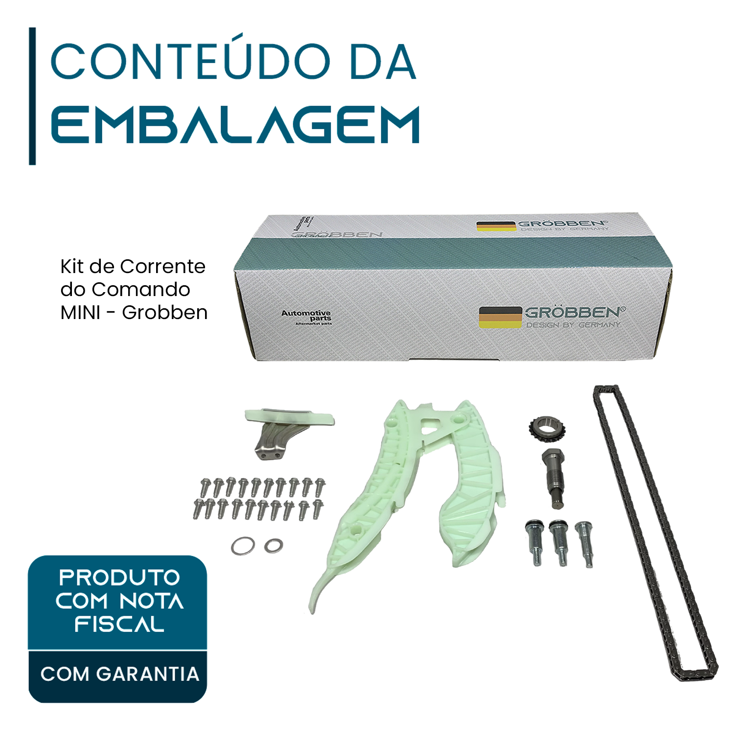Kit de Corrente de comando MINI N12/N16/ S/ VVT 1.6T - Grobben cor:preto