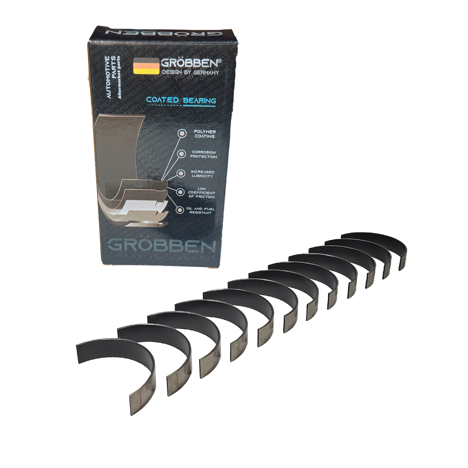 Bronzina de Biela com Tratamento LAND ROVER 276DT / 306DT 2.7T / 3.0T Diesel STD (12unid) - Grobben