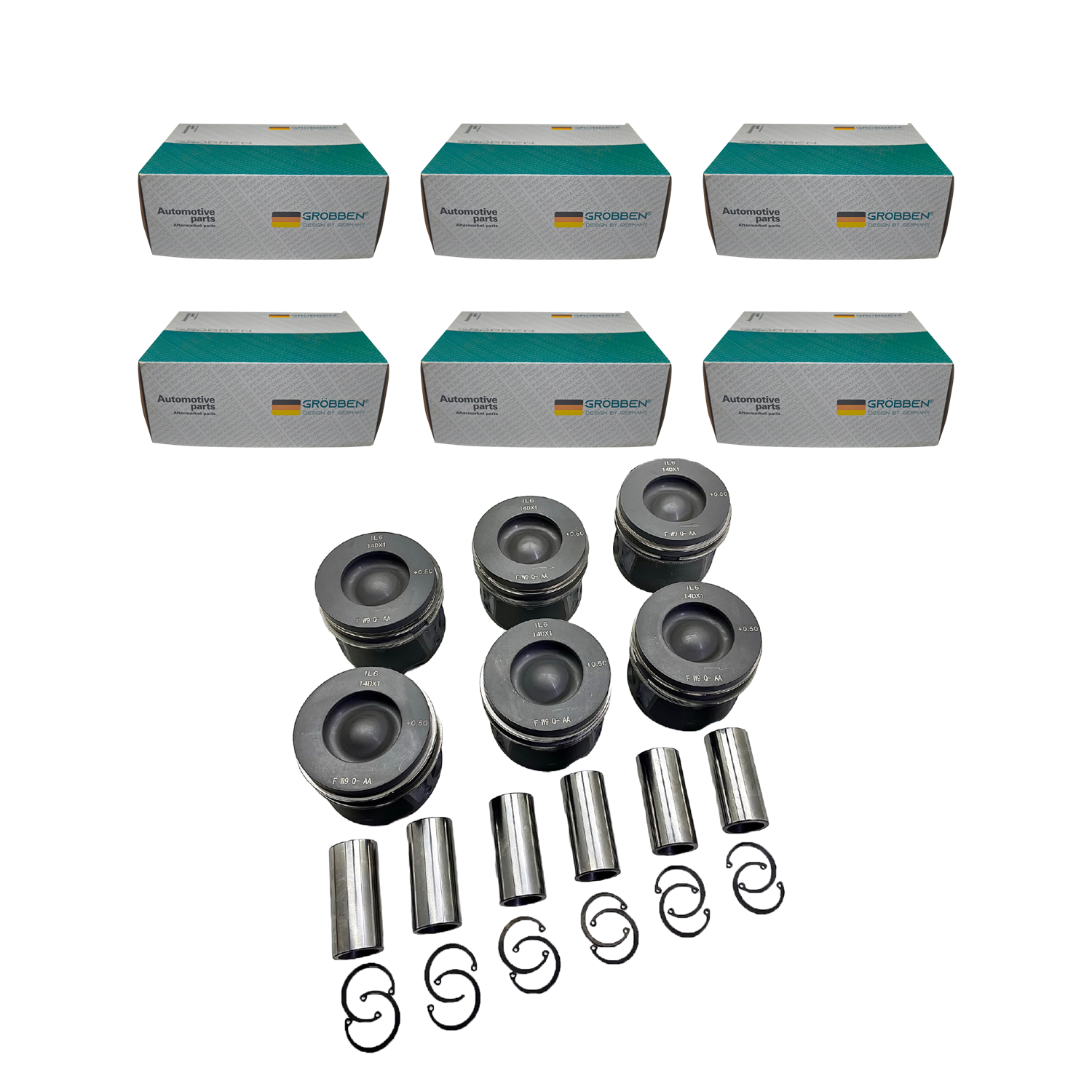 Kit Pistão LAND ROVER 306DT Diesel 3.0T STD (6unid) - Grobben