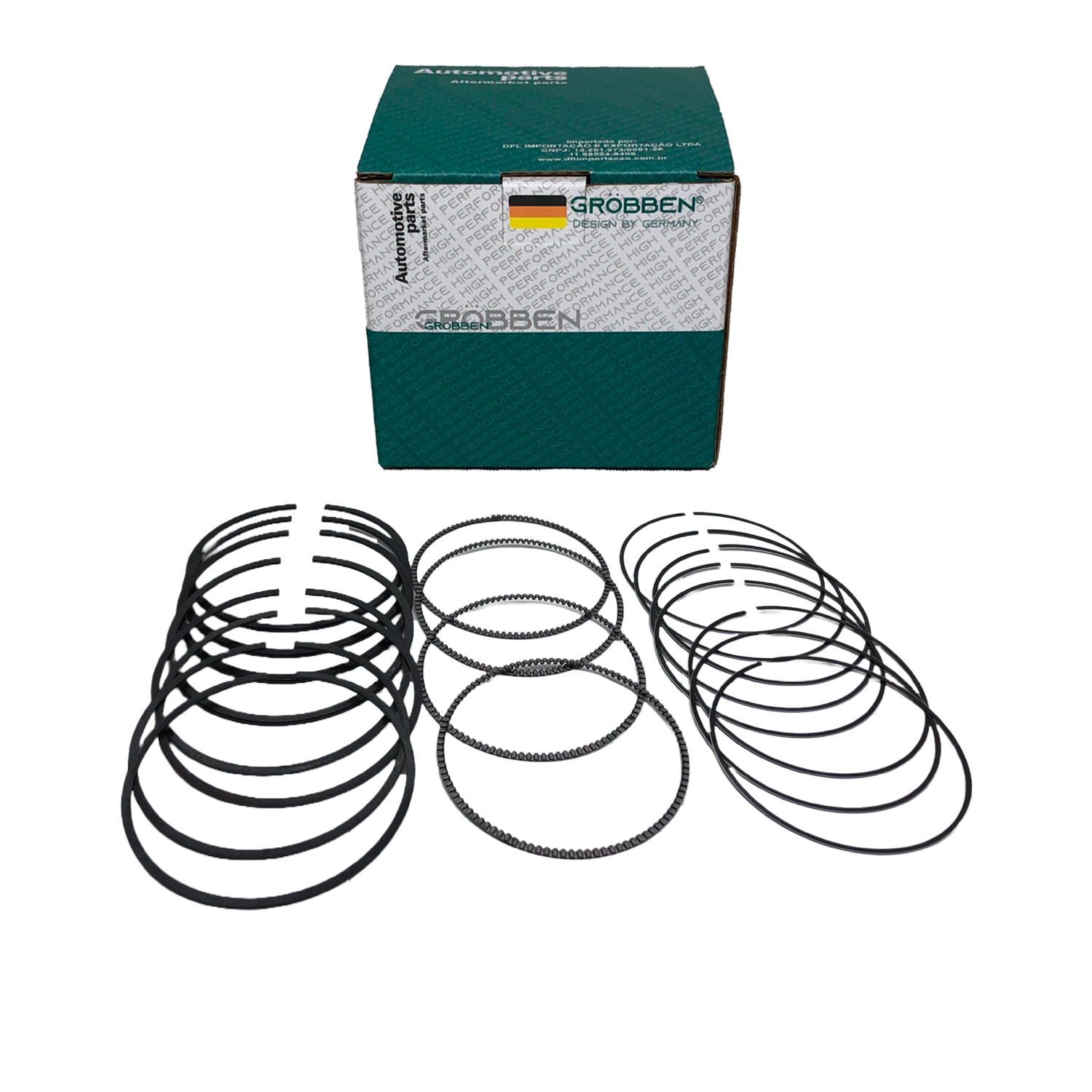 Anéis de pistão LAND ROVER 204PT GASOLINA 2.0T STD 1.2*1.2*2.0mm - Grobben