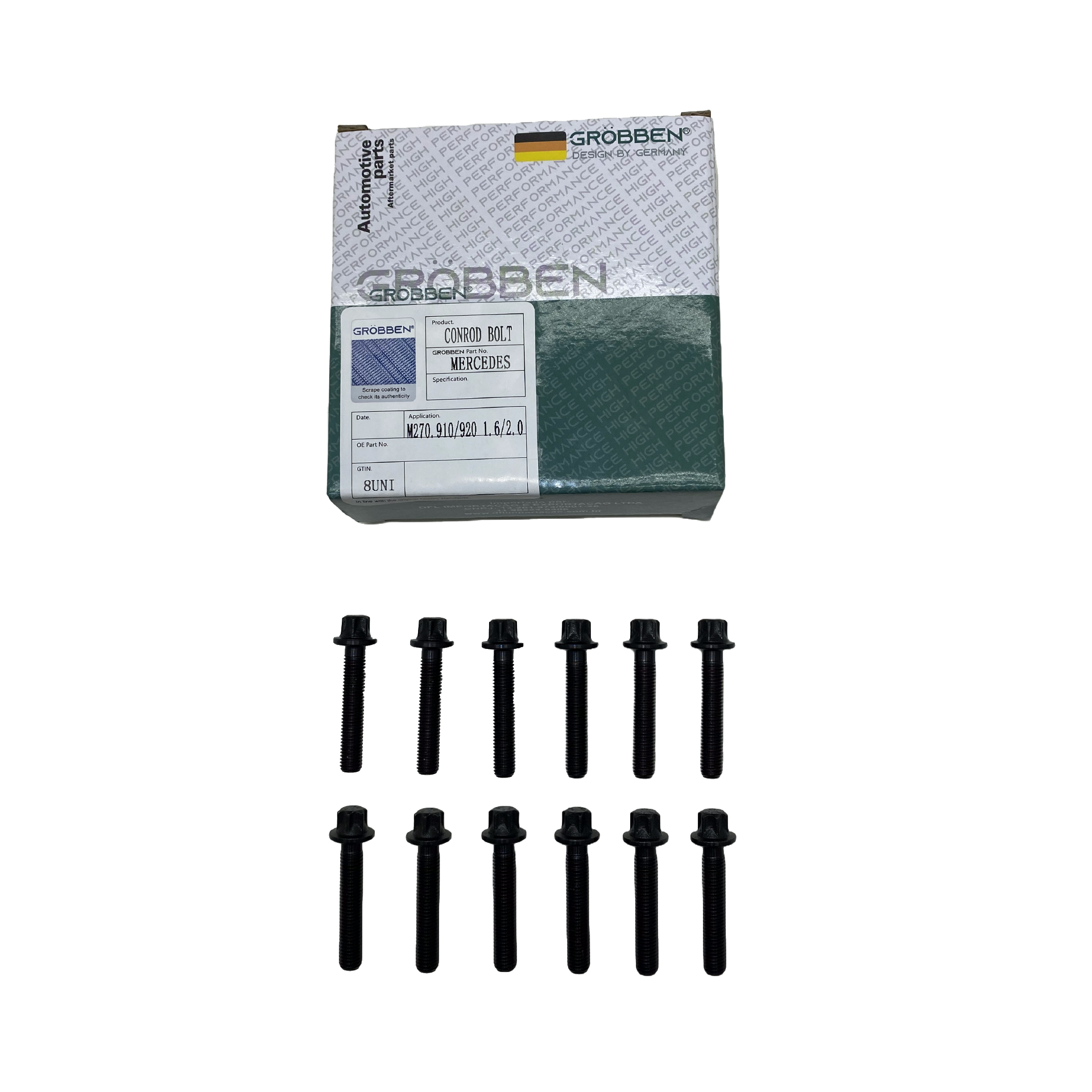 Parafuso de Biela MERCEDES M272 3.0 3.5 12UN - Grobben