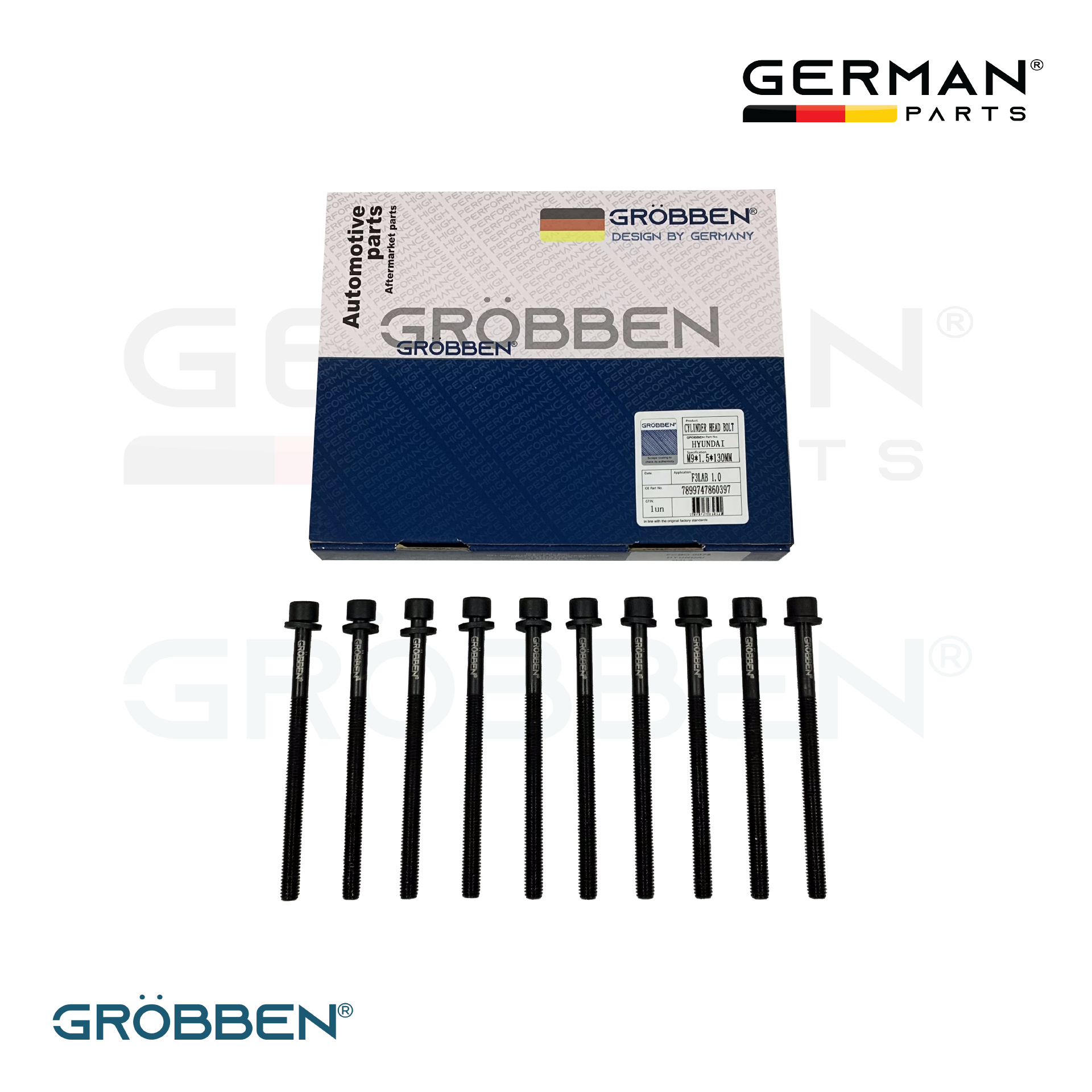 Parafuso de Cabeçote HYUNDAI HB20 Kappa 1.0 (10un) - Grobben - Imagem 2