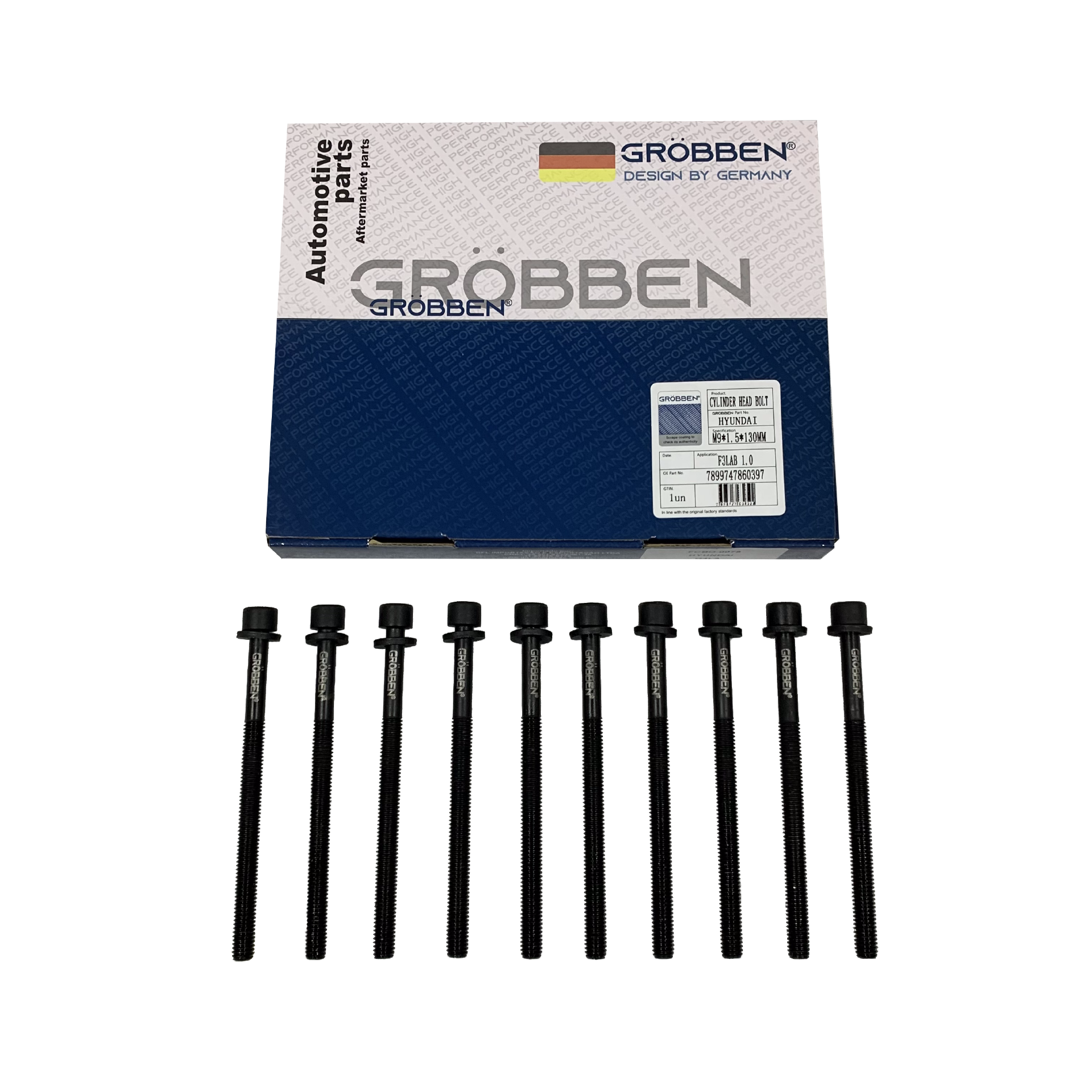 Parafuso de Cabeçote HYUNDAI HB20 Kappa 1.0 (10un) - Grobben