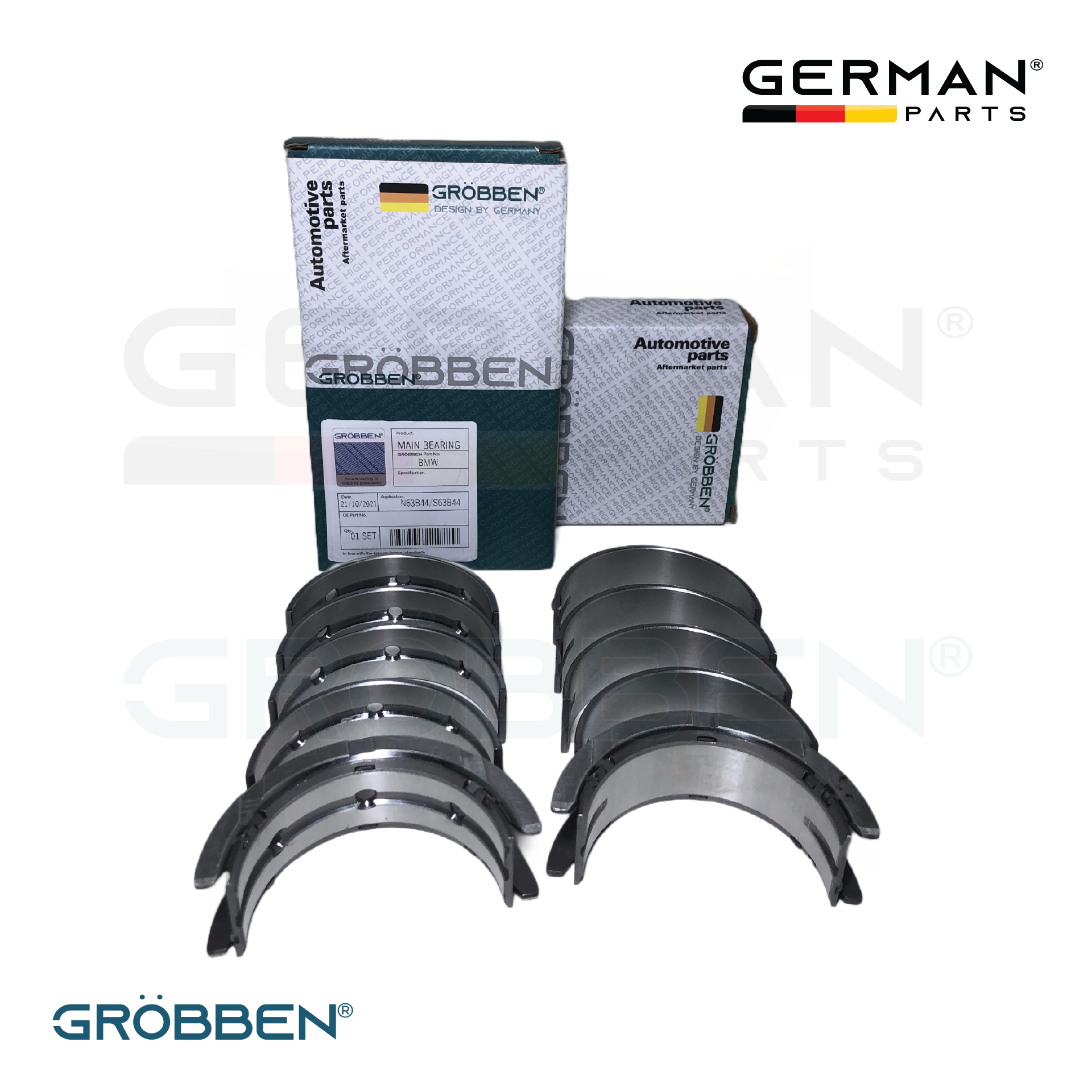 Bronzina de Mancal BMW N63 / S63 4.4T STD (10unid) - Grobben MEDIDA:0.25 - Imagem 2