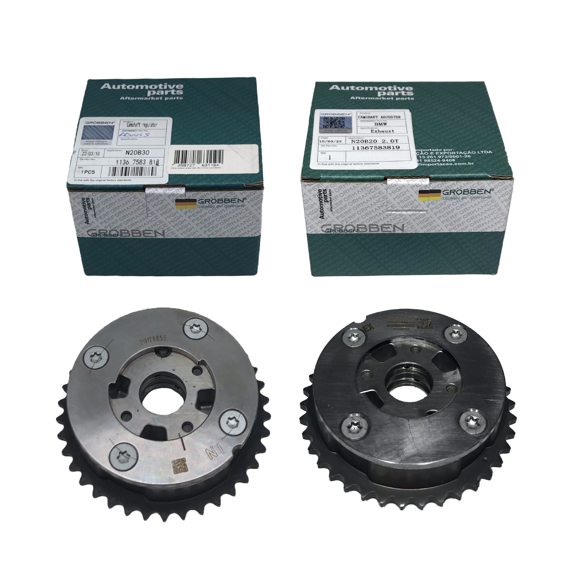COMBO Polia de Comando Variável BMW N20 (Admissão e Exaustão) - Grobben