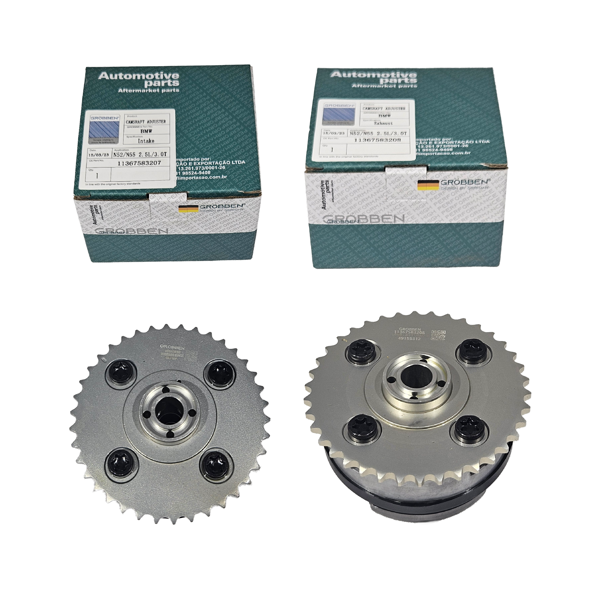 COMBO Polia de Comando Variável BMW N52/N55 3.0T (Admissão e Exaustão) - Grobben