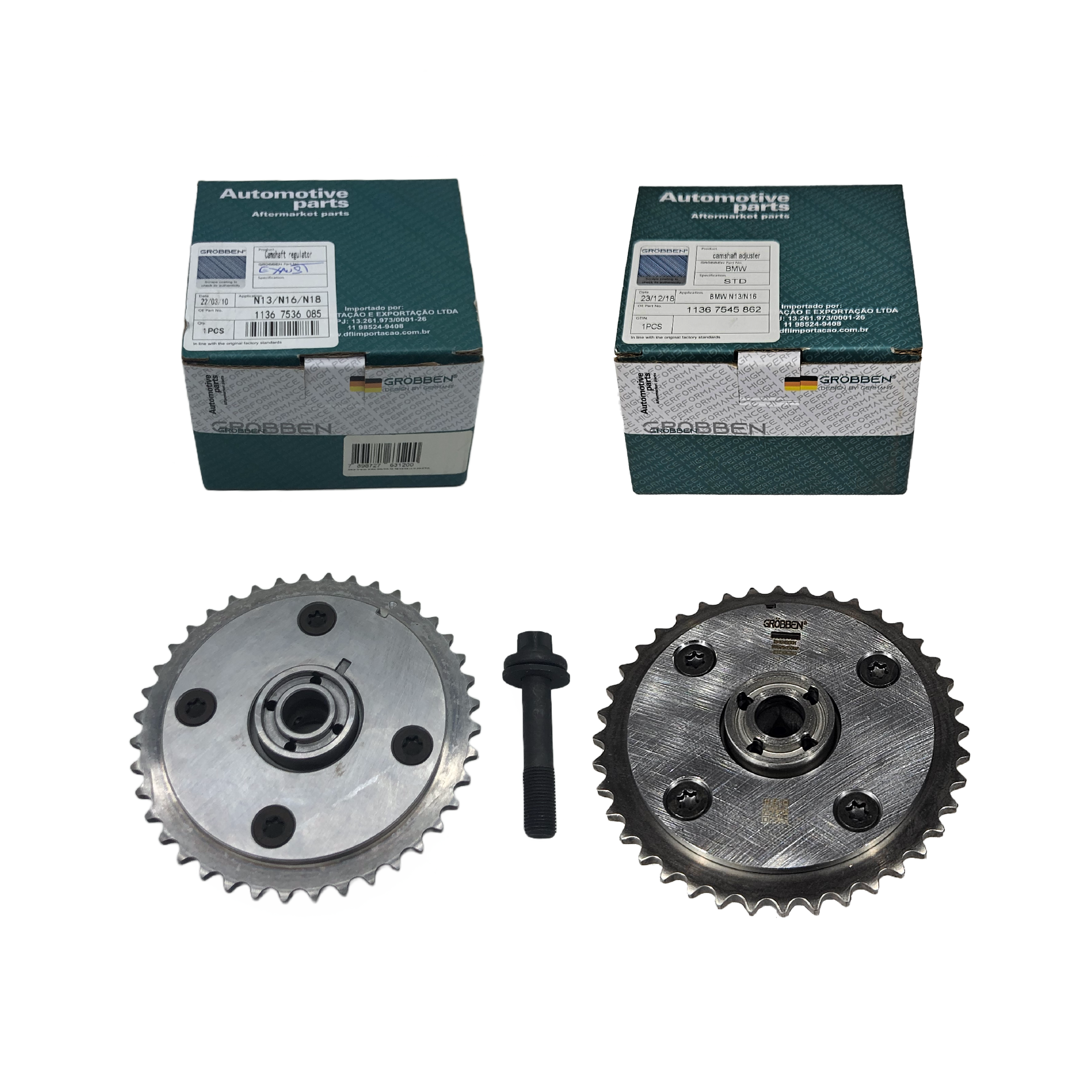 COMBO Polia de Comando Variável MINI N12 / N13 / N14 / N16 / N18 (Admissão e Exaustão) - Grobben