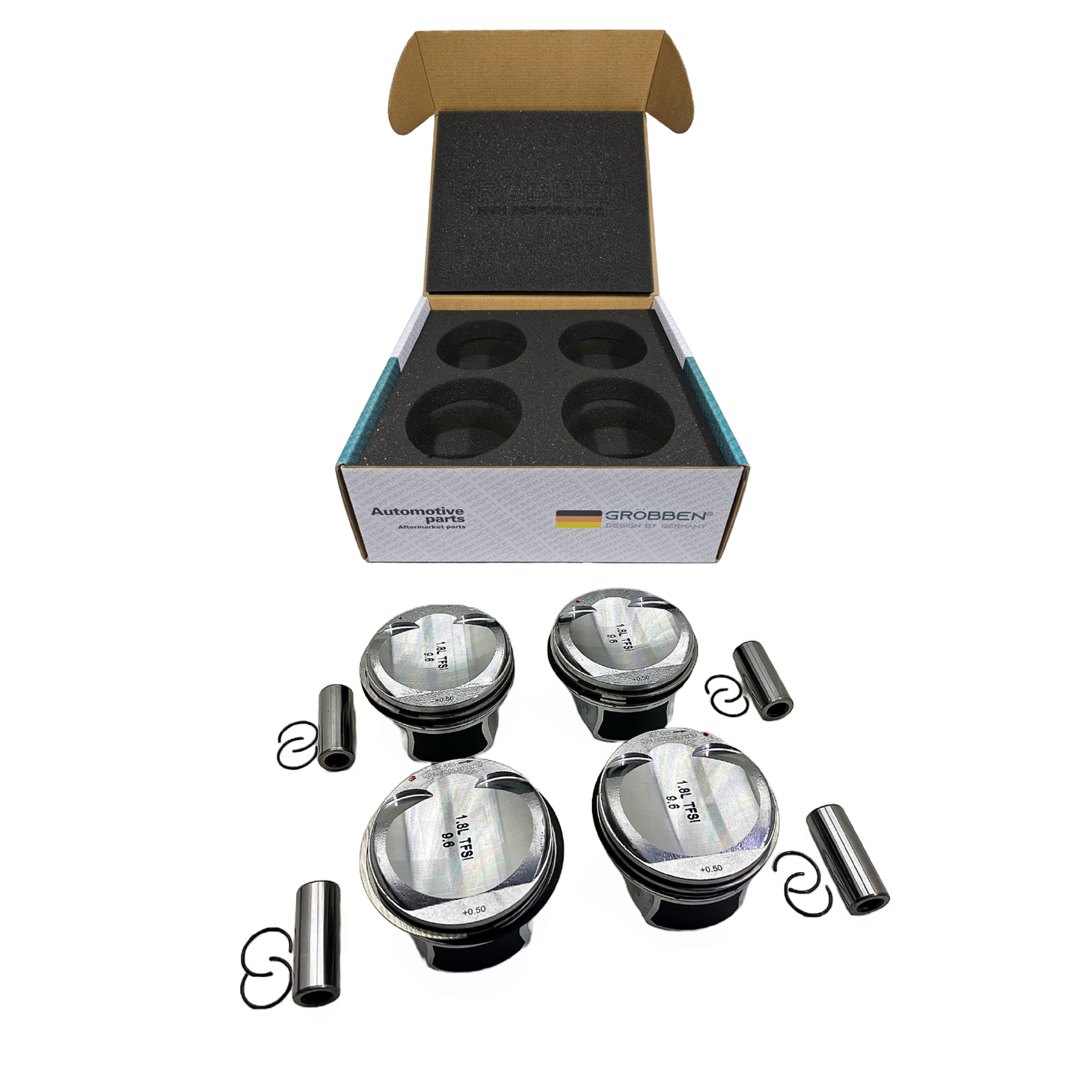 Kit Pistão AUDI EA888 1.8T 23mm STD (4unid) - Grobben - Imagem 2